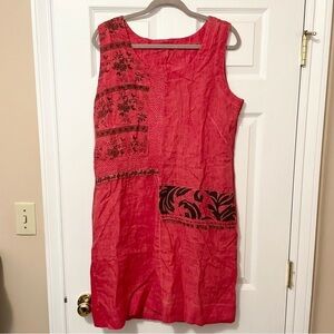 Angels Never Die ANVRDIE Coral Linen Dress Medium 3